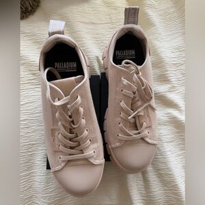 Palladium Blush Beige Canvas Sneakers